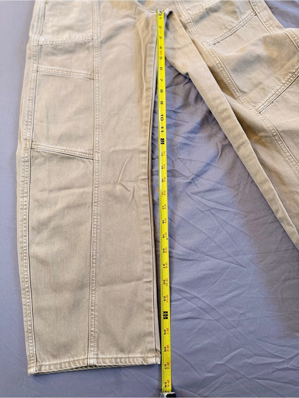 GAP High Rise Barrel Jeans - Flannel Taupe Beige - 27 | 4P - Picture 5 of 7